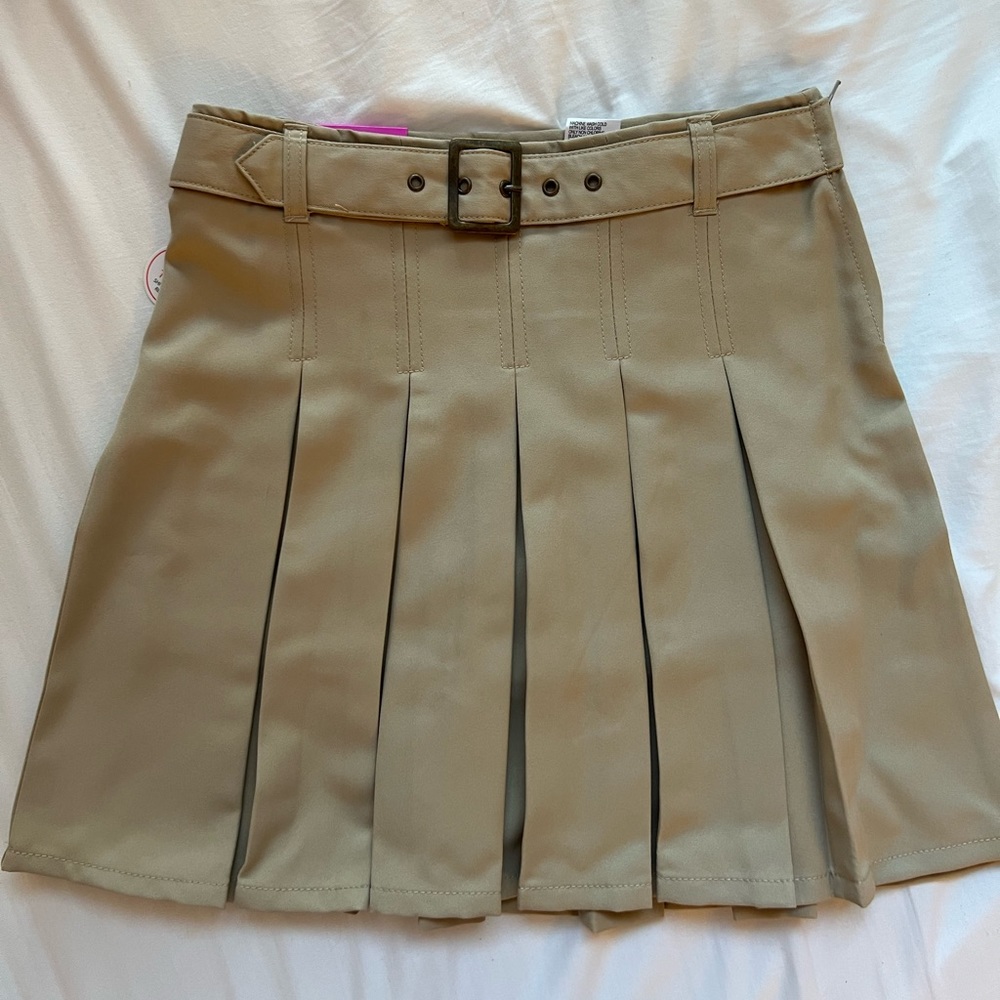 Frenchtoast Pleated Khaki Skirt w Undershorts